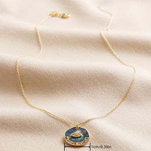 Collana da Donna con Ciondolo a Occhio di Diavolo Blu, Lavorazione Raffinata, Collana da Clavicola con Simbolo Portafortuna, Idea Regalo - Product Image 2