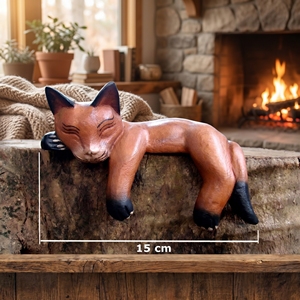 ชั้นวางของไม้เจมปินิสทำมือ รูปปั้นแมวสีน้ำตาล ของตกแต่งบ้านสไตล์เรสติก งานศิลปะรูปสัตว์ ของประดับตกแต่งห้องและโต๊ะทำงาน - Product Image 2