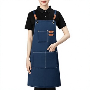 Tablier de cuisine unisexe en coton de haute qualité pour adultes, personnalisable avec logo, pour chef, barista, en toile, réglable, pour barbecue et jardin, brodé - Product Image 3
