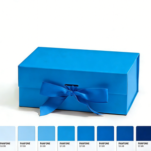 Caja de Regalo Magnética de Cartón Plegable Rosa para Vestido de Novia con Logotipo Personalizado y Listón - Product Image 2