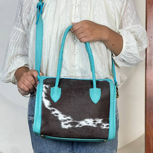 Bolso de Mano de Cuero Genuino de Vaca, de Lujo, con Cierre de Cremallera, Resistente, de Alta Calidad, para Viajes Cortos - Product Image 2