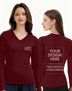 Top Quality Printed Summer Season Plus Size Women's T Shirts Latest Design Printed V Neck Slim Fit Casual Women T Shirt - Product Image 1