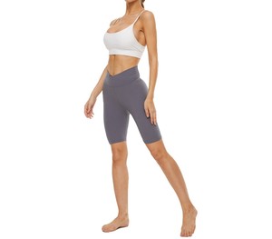 Shorts de sport pour femmes avec cordon de serrage, empiècements latéraux en mesh, haute élasticité, séchage rapide, respirants, pour entraînement, gym, yoga, course à pied - Product Image 2