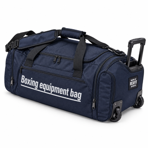 Sac de sport en nylon bordeaux Rexfit avec sangle amovible et poche intérieure zippée pour la gym, les voyages, sac de boxe personnalisé - Product Image 3