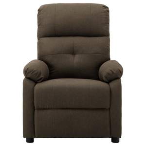 Fauteuil de massage inclinable en tissu marron - Product Image 3