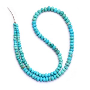 Cuentas facetadas redondas de turquesa AAA de 3.50mm-6mm, turquesa natural genuina de Arizona, cuentas de piedras semipreciosas multicolor para joyería. - Product Image 3
