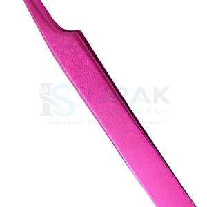 Pince à épiler professionnelle en acier inoxydable pour extensions de cils – Pince à épiler de précision à pointe fine avec poignée diamant rose - Product Image 2