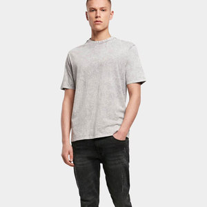 T-shirt vintage personnalisé en gros pour hommes, 100 % coton, délavé à l'acide, style streetwear décontracté, grandes tailles - Product Image 5