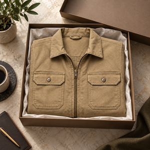 Ropa de trabajo informal y chaqueta moderna de lona para exteriores que combina material duradero, construcción cómoda y estilo clásico. - Product Image 6