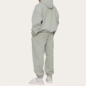 Survêtement en molleton de coton personnalisé OEM, coupe ample et décontractée, pour hommes - Product Image 2