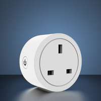 KNOSPE Prise Intelligente WiFi Tuya pour la Maison, Prise UK, Surveillance de la Consommation Énergétique, Commande Vocale, IP44 pour Appareils Domestiques et de Bureau