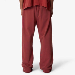 กางเกงแฟชั่นผู้ชายสไตล์ Y2K รุ่นใหม่ ผ้าฝ้ายเฟรนช์เทอร์รี่ 100% 360GSM ระบายอากาศ แห้งเร็ว ทรงขากว้าง ปลายขาบาน สไตล์สตรีท - Product Image 6