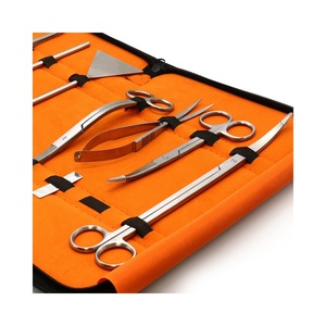Kit d'outils pour aquarium, plantes, aquascaping, ensemble d'outils longs, étui de rangement en acier inoxydable, grattoir à algues, aquarium, emballage personnalisé, manuel - Product Image 2
