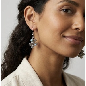 Boucles d'oreilles pendantes en labradorite entrelacée, faites à la main, vente en gros, bijoux en pierres précieuses de Jaipur, Inde - Product Image 4