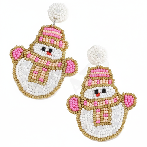 Western Bohemian Style Cowboy Bottes Conception Boucles D'oreilles Avec Des Perles De Riz Décor Cadeau Exquis Pour Les Femmes Quotidien Casual Perle De Riz - Product Image 1