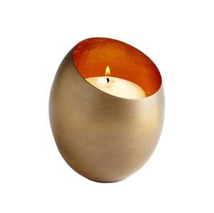 Portavelas votivo con forma de huevo de latón dorado de primera clase con estilo, último diseño para decoración de mesa, hogar, Navidad, otras ocasiones - Product Image 3
