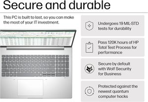 Nouvel ordinateur portable professionnel ProBook 460 G11 AI (16 pouces, 1920x1200, anti-reflet, Intel 12 cœurs Ultra 5 125U, I7-1355U, 16 Go de RAM DDR5, 512 Go de SSD) - Product Image 4