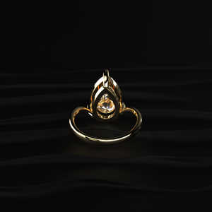 Bague personnalisée en moissanite taille poire 3 carats, ensemble de alliances incurvées, moissanite incolore VVS1, diamant en moissanite, argent 925, or 10K 14K 18K, fabrication usine - Product Image 5