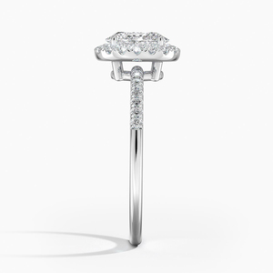 BOJ <b>Ring</b> 029 Oval Cut 925 Silver Cambria Halo White <b>Diamond</b> <b>Ring</b> 2ct D Color VVS1 Moissanite GRA Certified Low Price <b>Ring</b> Sale - Product Image 3