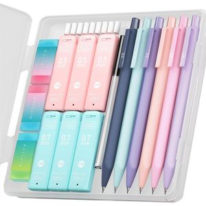 Juego de 6 Lápices Mecánicos con Minas HB de 0.5mm y 0.7mm, 360 Minas en Tono Pastel, 3 Borradores y 9 Recambios de Borrador - Product Image 1