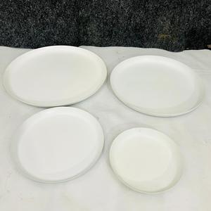 Plato de Servir de Metal Ecológico, Duradero y Ligero de 12 Pulgadas con Acabado Cerámico Blanco Mate, Diseño Bohemio para Servir Alimentos - Product Image 6