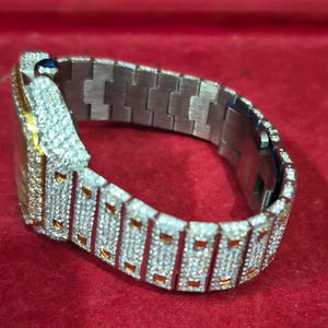 Montre de luxe hip-hop en alliage de quartz antique, verre saphir, testeur de diamant, boîtier personnalisé, moissanite, pour hommes d'affaires - Product Image 1