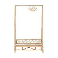 Porte-chaussures et porte-manteau en rotin de luxe, mobilier de chambre d'enfant, porte-vêtements en osier tressé pour chambre d'enfant, vente en gros