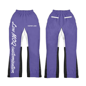 Custom purple Winter Tracksuit Set <b>Zip</b> Hoodie Sweatpants Printed Stars Design Unisex 2 Piece Breathable Lightweight Casual - Product Image 3