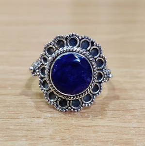 Vintage <b>Statement</b> Lapis Lazuli 925 <b>Silver</b> Gemstone <b>Ring</b> by JAIPUR <b>SILVER</b>-Everyday Wear Bulk Jewelry Manufacturer - Product Image 2