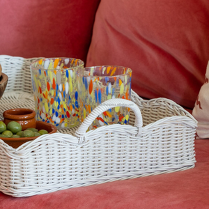 ถาดหวายทรงหอยเชลล์ขนาดใหญ่ถาดสำหรับตกแต่งโต๊ะกาแฟแบบพกพาถาดเสิร์ฟสำหรับห้องครัวของตกแต่งบ้าน - Product Image 2