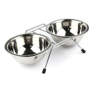 Comedero para Perros de Acero Inoxidable con Soporte Ajustable Diseñado para Reducir la Tensión del Cuello Durante las Comidas - Product Image 1