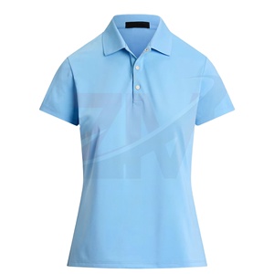 เสื้อโปโลผู้หญิงสั่งทำพิเศษ ผ้าฝ้าย แขนสั้น พิมพ์โลโก้ OEM ผ้าระบายอากาศ ขายส่ง คุณภาพพรีเมียม - Product Image 5