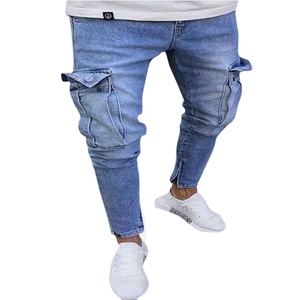 Jean en denim premium pour homme, coupe droite classique, en coton extensible, décontracté, mode, pour tous les jours, confortable, durable, cinq poches - Product Image 1