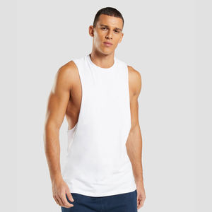 Débardeurs Homme Slim Fit 100% Coton Légers à Séchage Rapide Anti-Transpiration Col Rond Stringers Manches Tombantes Gilet de Sport - Product Image 1