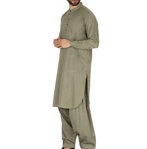 Wholesale 2026 <b>Men</b> Kurta <b>Pajama</b> <b>Set</b> Minimal Plain Style Custom Branding Islamic Clothing OEM Supplier Bulk - Product Image 4