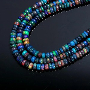 Ópalo Negro Natural Etíope, Cuentas Redondas Lisas de Ópalo de Fuego, 3-5 mm, 16 Pulgadas, para Fabricación de Joyas, Precio al por Mayor - Product Image 4