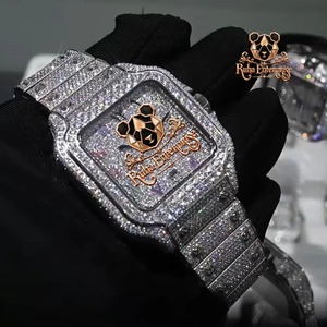Reloj de Lujo con Diamantes Moissanite VVS en Plata 925, Completamente Adornado, para Fiestas y Uso Diario, Disponible en Grandes Cantidades - Product Image 5