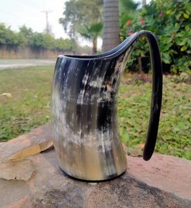 Premium Quality Buffalo Horn Mug Handmade Medieval Beer Coffee <b>Whiskey</b> Cup NEHA ENTERPRISES Design - Product Image 4