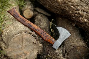 ขวานเหล็กดามัสกัส Viking AX-1115 รุ่นใหม่ พร้อมด้ามไม้ สำหรับงาน DIY และงานอุตสาหกรรม - Product Image 4