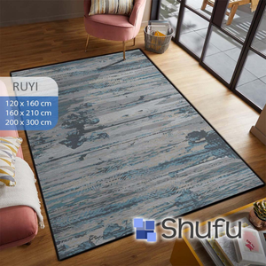 Tapis d'intérieur Shufu, confortable, élégant, moderne, imprimé abstrait, hypoallergénique, durable, facile à nettoyer, non toxique, antidérapant, en polyester épais - Product Image 1