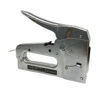 Pistolet à clous manuel réglable de qualité industrielle pour bricolage JANNYEI JY802, chargement par le bas, pour le bois, garantie 1 an, chrome argenté