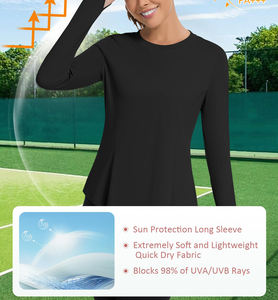 เสื้อกันแดดแบบกำหนดเอง แห้งเร็ว UPF 50 เสื้อกันแดดแขนยาวสำหรับผู้ชายและผู้หญิง เสื้อยืดประสิทธิภาพสูง เสื้อ UPF สำหรับตกปลา - Product Image 3