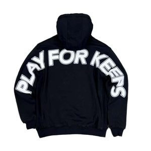 เสื้อฮู้ดผู้ชาย Play for Keeps รุ่นหนาสำหรับฤดูหนาว ผ้าฟลีซ 100% คอตตอน ไซส์ XL ดีไซน์ปักลายทันสมัย - Product Image 3