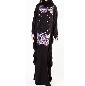 Nouvelle Collection 2026 : Abaya Modeste Pakistan, Design Dubaï, 100% Soie Mousseline, Coupe Droite, Formelle, Écologique et Respirante - Product Image 2