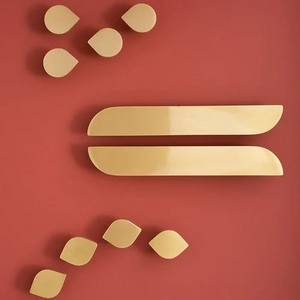 Tirador de Puerta de Gabinete de Latón Dorado Premium, Tirador Decorativo para Cajón de Armario, Herraje de Muebles de Lujo, Decoración Moderna para Interiores del Hogar - Product Image 3