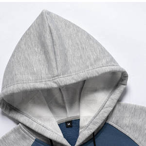 เสื้อฮู้ดผู้ชายทรงแร็กแลน แขนยาว สีพื้น มีกระเป๋าโลโก้ด้านหน้า สวมใส่สบายๆ สำหรับฤดูใบไม้ร่วง ทรงปกติ ผลิตจากผ้าโพลีเอสเตอร์ฟลีซ - Product Image 4