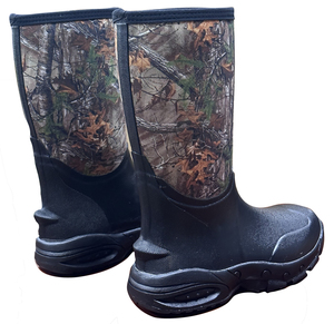 Bottes de chasse camouflage pour hommes, tige en PU, doublure en mesh, semelle extérieure en caoutchouc imperméable, bout fermé, utilisation en extérieur toute saison - Product Image 4