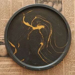 Minimimalist <b>Decorative</b> Trays Round and Oval Resin Trays for Interiors - Product Image 2