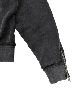 Sweat-shirt à capuche zippé intégral personnalisé pour homme, 100 % coton, hiver, impression numérique intégrale, streetwear, impression de lettres complètes, hip-hop, décontracté - Product Image 4