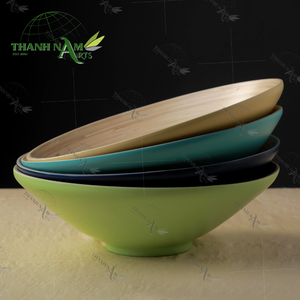 Bol à salade léger en bambou du Vietnam, fabriqué à la main sur mesure pour un affichage de table à manger durable avec un design écologique - Product Image 5